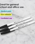 Nova Black Color Stick Pen (12/Pack)