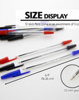 Pure Assorted Color Stick Pen (12/Pack)