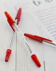 Pure Red Stick Pen (12/pack)