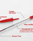 Pure Red Stick Pen (12/pack)