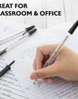 Pure Black Stick Pen (12/Pack)