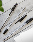 Pure Black Stick Pen (12/Pack)