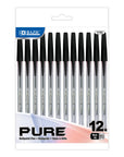 Pure Black Stick Pen (12/Pack)