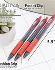 Optima Red FUSE Tech Ink Retractable Pen w/ Grip (3/Pack)