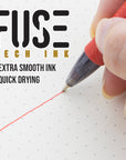 Optima Red FUSE Tech Ink Retractable Pen w/ Grip (3/Pack)