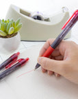 Optima Red FUSE Tech Ink Retractable Pen w/ Grip (3/Pack)