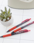 Optima Red FUSE Tech Ink Retractable Pen w/ Grip (3/Pack)