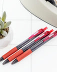 Optima Red FUSE Tech Ink Retractable Pen w/ Grip (3/Pack)