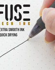 Optima Black FUSE Tech Ink Retractable Pen w/ Grip (3/Pack)