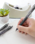 Optima Black FUSE Tech Ink Retractable Pen w/ Grip (3/Pack)