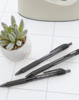 Optima Black FUSE Tech Ink Retractable Pen w/ Grip (3/Pack)