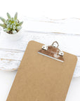 Hardboard Clipboard w/ Sturdy Spring Clip - Memo Size