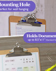 Hardboard Clipboard Standard Size w/ Sturdy Spring Clip