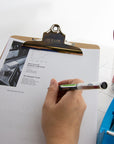 Hardboard Clipboard Standard Size w/ Sturdy Spring Clip