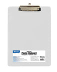 Standard Size Clear Plastic Clipboard w/ Low Profile Clip