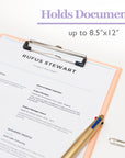 PVC Standard Clipboard Pastel Color w/ Low Profile Clip