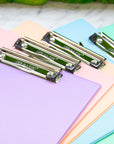 PVC Standard Clipboard Pastel Color w/ Low Profile Clip