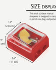 Nora Dual Hole Square Sharpener w/ Receptacle (4/Pack)