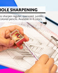 Nora Dual Hole Square Sharpener w/ Receptacle (4/Pack)