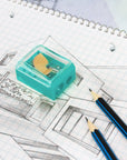 Nora Dual Hole Square Sharpener w/ Receptacle (4/Pack)