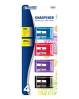Nora Dual Hole Square Sharpener w/ Receptacle (4/Pack)