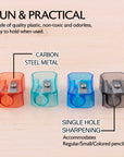 Felix Square Transparent Pencil Sharpener (12/Pack)
