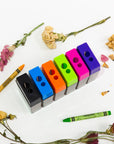 Harper Dual Hole Square Sharpener w/ Receptacle
