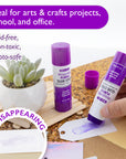 Glue Stick Washable Disappearing Purple 0.7 oz (21g)(2/Pack)