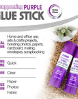 Glue Stick Washable Disappearing Purple 0.7 oz (21g)(2/Pack)
