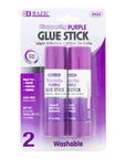 Glue Stick Washable Disappearing Purple 0.7 oz (21g)(2/Pack)