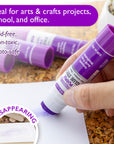 Glue Stick Washable Disappearing Purple 0.28 oz (12 Sticks)