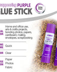 Glue Stick Washable Disappearing Purple 0.28 oz (12 Sticks)