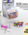 Push Pins Assorted Color (100/Pack)
