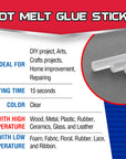 Hot Melt Glue Sticks Dual Temp. Mini Size 3.9" x 0.27" (100/Box)