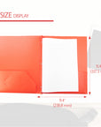 Poly 2-Pockets Portfolio - Red Color w/ 3-Prong Fastener