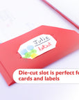 Poly 2-Pockets Portfolio - Red Color w/ 3-Prong Fastener
