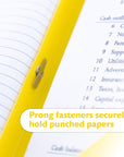 Poly 2-Pockets Portfolio - Yellow Color w/ 3-Prong Fastener