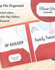 Poly 2-Pockets Portfolio - Cubic Embossed
