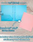 Poly 2-Pockets Portfolio - Pastel Color w/ 3-Prong Fastener