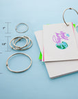 Assorted Size Metal Book Rings (10/Pack)