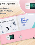 2-Pockets Portfolios – Laminated Pastel Glossy Color