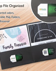 2-Pockets Portfolios Premium Black Color (25/Box)