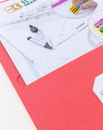 2-Pockets Portfolios Premium Red Color (25/Box)