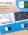 2-Pockets Portfolios Premium Blue Color (25/Box)