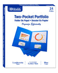 2-Pockets Portfolios Premium Blue Color (25/Box)