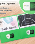 2-Pockets Portfolios Premium Green Color (25/Box)