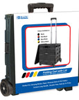 Foldable Utility Cart w/ Lid Cover Black 16" X 18" X 15"