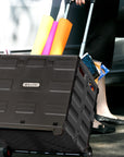 Foldable Utility Cart w/ Lid Cover Black 16" X 18" X 15"