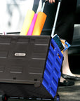 Foldable Utility Cart w/ Lid Cover Blue 16" X 18" X 15"