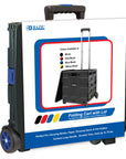 Foldable Utility Cart w/ Lid Cover Blue 16" X 18" X 15"